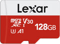 Lexar Tarjeta Micro SD de 128 GB, tarjeta de memoria flash microSDXC UHS-I con adaptador, hasta 100 MB/s, A1, U3, Class10, V30, tarjeta TF de alta velocidad