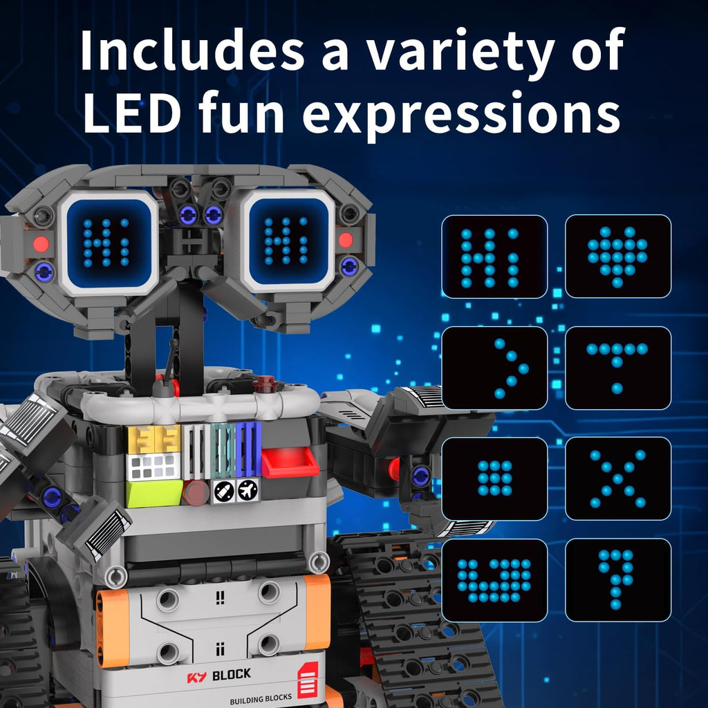 Kit de construcción de robot STEM para niños, control remoto 5 en 1 y juego controlado por aplicación, juegos de construcción STEM, robot espacial RC, juguete de construcción STEM, juguete de