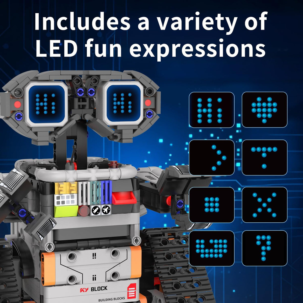 Kit de construcción de robot STEM para niños, control remoto 5 en 1 y juego controlado por aplicación, juegos de construcción STEM, robot espacial RC, juguete de construcción STEM, juguete de