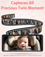 Babyvue BV3 MAX Cámara dual para coche de bebé para 2 niños, pantal...