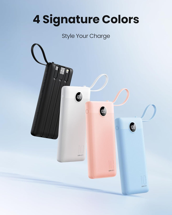 Coowisty - Cargador portátil de 10000 mAh, banco de energía delgado...