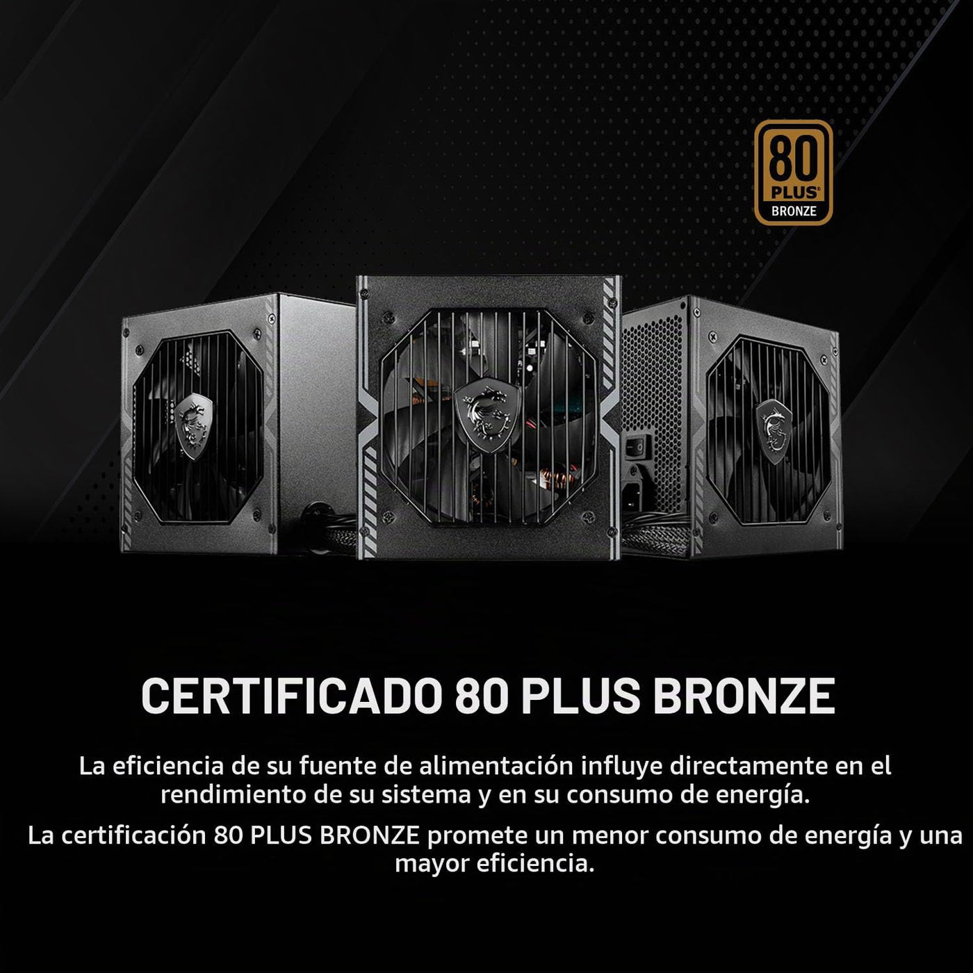 MSI MAG A550BN, fuente de alimentación compacta no modular de 550 W...
