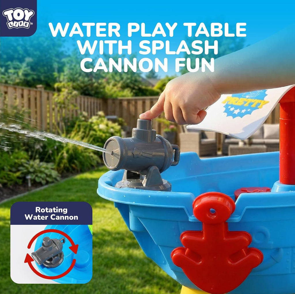 TOY Life Juego de mesa de arena y agua de barco pirata, de 3 a 6 años