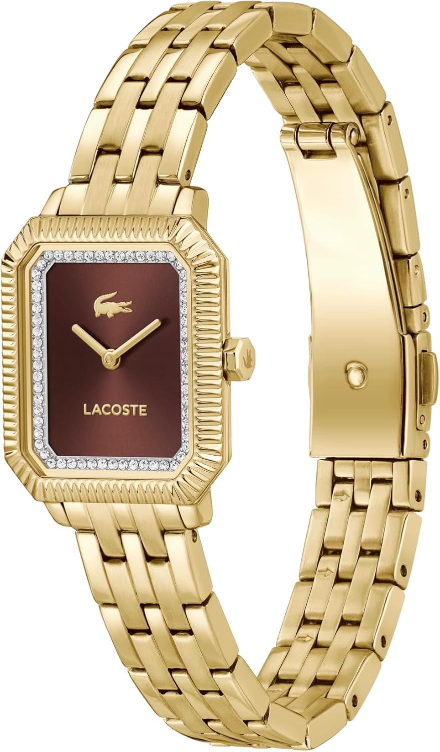 Lacoste Reloj de pulsera o correa de cuero de cuarzo Parisienne para mujer, 0.866 in
