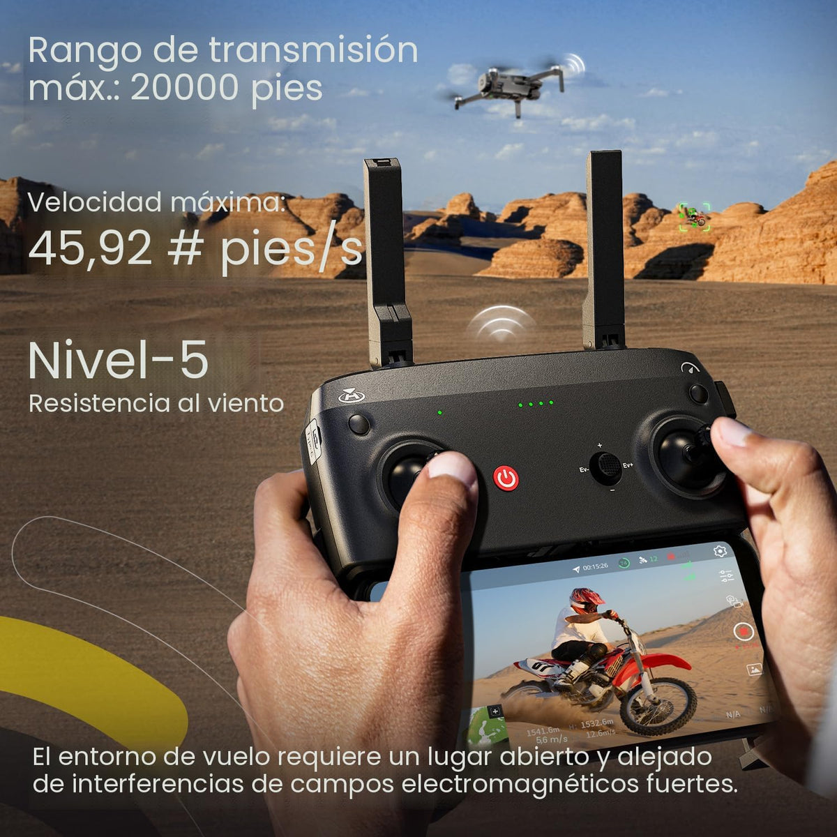Holy Stone HS900 Drone con Camera para Adults, 3-Axis Gimbal, 8K Photo, 4K/30FPS Video, 20000Ft Transmission, AI Follow Me, Smart Return, QuickShots, Beginner-Friendly