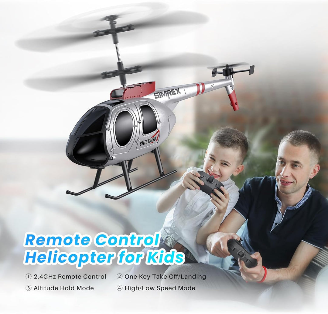 SIMREX Helicóptero RC, Juguete de Helicóptero a Control Remoto para...