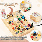 Joyreal - Tabla de madera para niños, juguetes Montessori para niños de 1