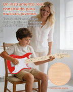 UST-70 - Kit de guitarra eléctrica para niños con amplificador, primera guitarra ideal para principiantes, guitarra ligera de 30 pulgadas para niños y niñas, divertido regalo de música para