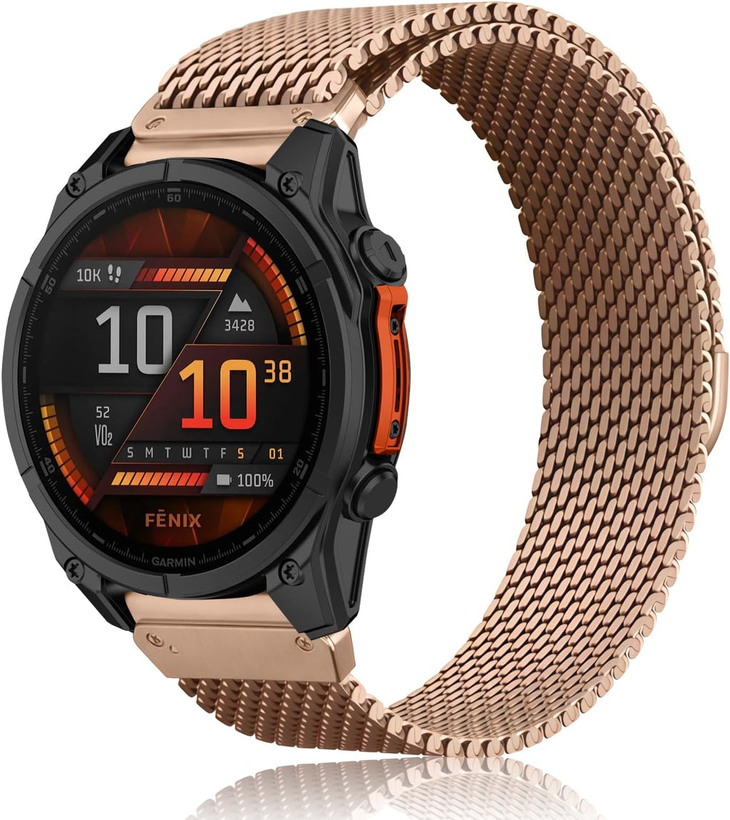 QuickFit - Correa de reloj de metal de 0.866 in para Garmin Fenix 9/9 Pro