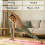 Paquete de 2 toallas antideslizantes para esterilla de yoga caliente con puntos de agarre, 72 x 24 pulgadas, toalla de microfibra súper absorbente para yoga caliente, pilates, entrenamiento