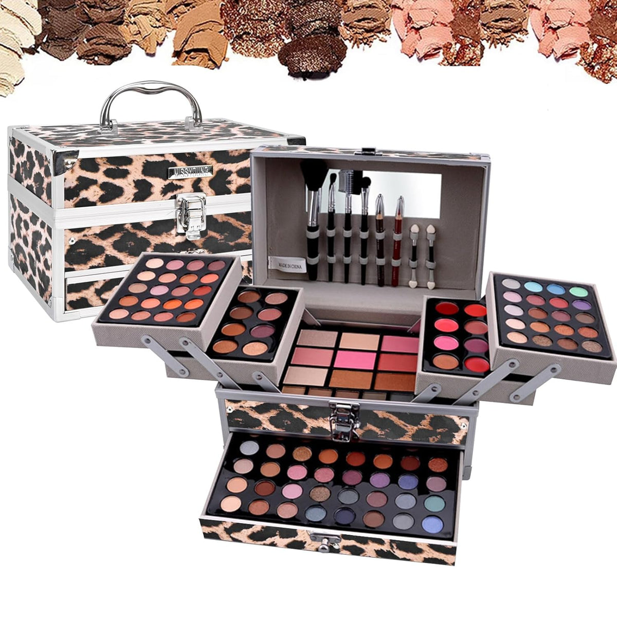 RoseFlower Kit de maquillaje profesional todo en uno, paleta de som...