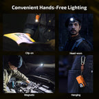 OLIGHT Oclip Pro - Linterna recargable EDC con clip, color naranja