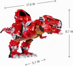 Armorsaurs Armor-Up T-Rex Dinosaur Ajax Figura de juguete con 7 piezas de armadura extraíbles, Chomp disparado por la cola, compatible con pilotos, 8.7 pulgadas de alto x 17.9 L, niños, niñas, a