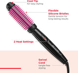 Cepillo que voluminiza el cabello calentado de silicón, 1 pulgada,...