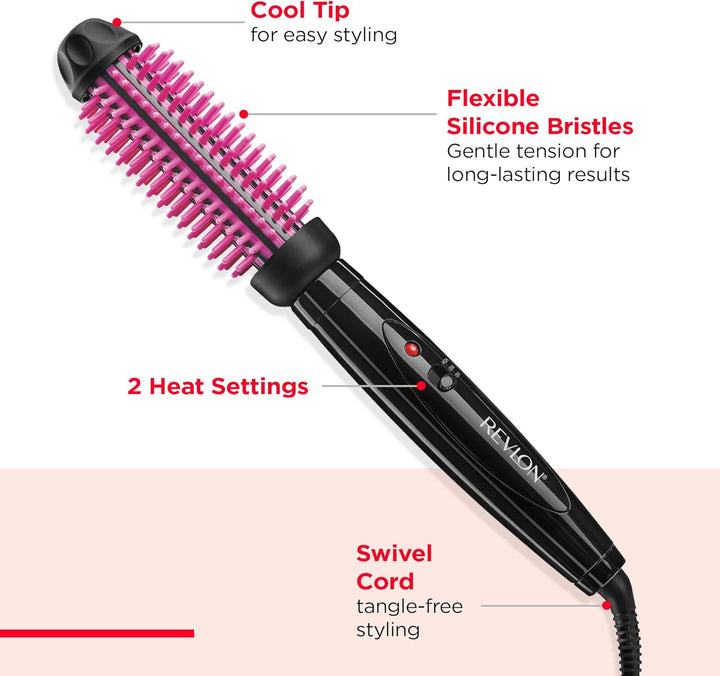 Cepillo que voluminiza el cabello calentado de silicón, 1 pulgada,...