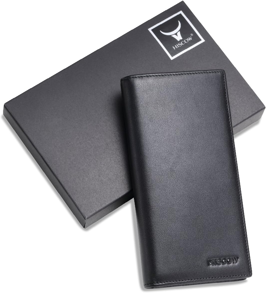 HISCOW Cartera larga plegable con 15 ranuras para tarjetas de crédi...