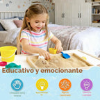 FURWEY Arena de juego, arena sensorial marrón natural de 19.4 libras, para moldeo