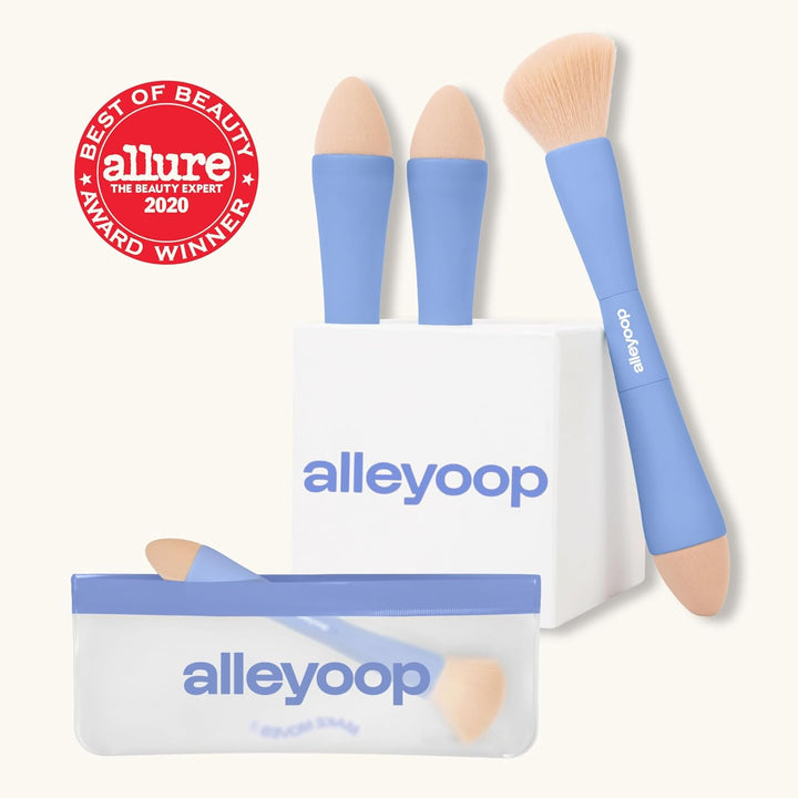 Alleyoop Multi-Tasker - Juego de brochas de maquillaje de viaje 4 e...