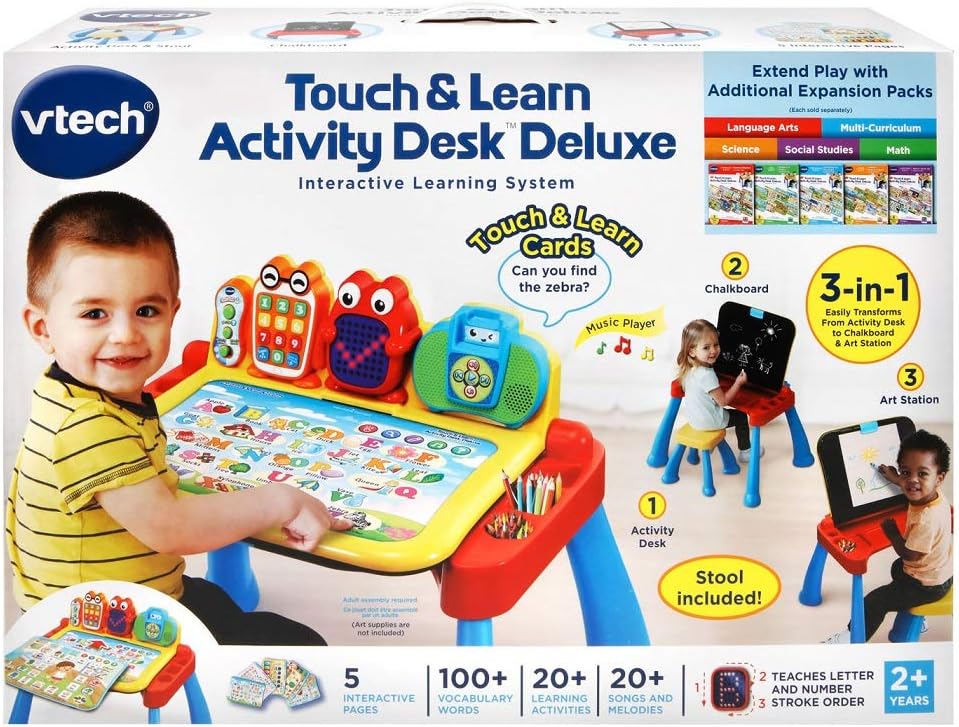 VTech Escritorio de actividades Touch y Learn Deluxe (embalaje sin frustraciones)