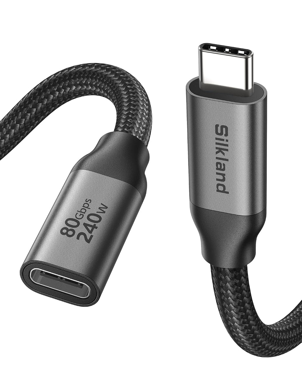 Silkland Cable de extensión USB C USB4 de 80 Gbps 240 W para Thunderbolt 5