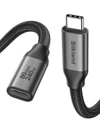 Silkland Cable de extensión USB C USB4 de 80 Gbps 240 W para Thunderbolt 5