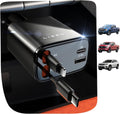 LISEN - Cargador retráctil para coche 4 en 1 para automóviles, 84W
