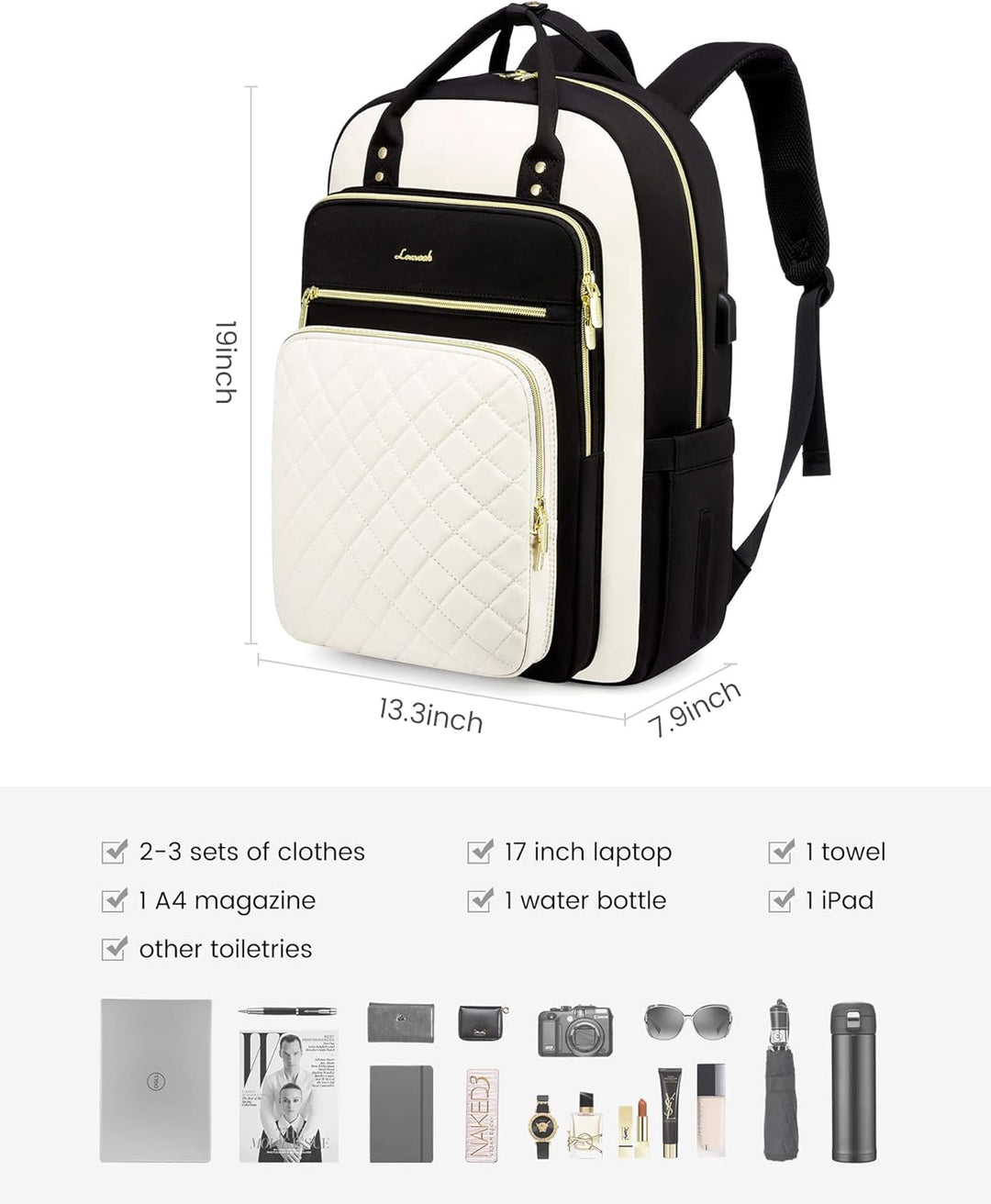 LOVEVOOK Mochila para computadora portátil para mujer, mochila para...