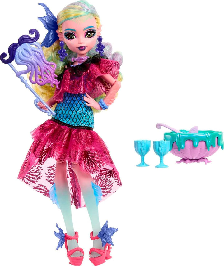 Monster High Muñeca Monster Ball, Lagoona Blue en vestido de fiesta...