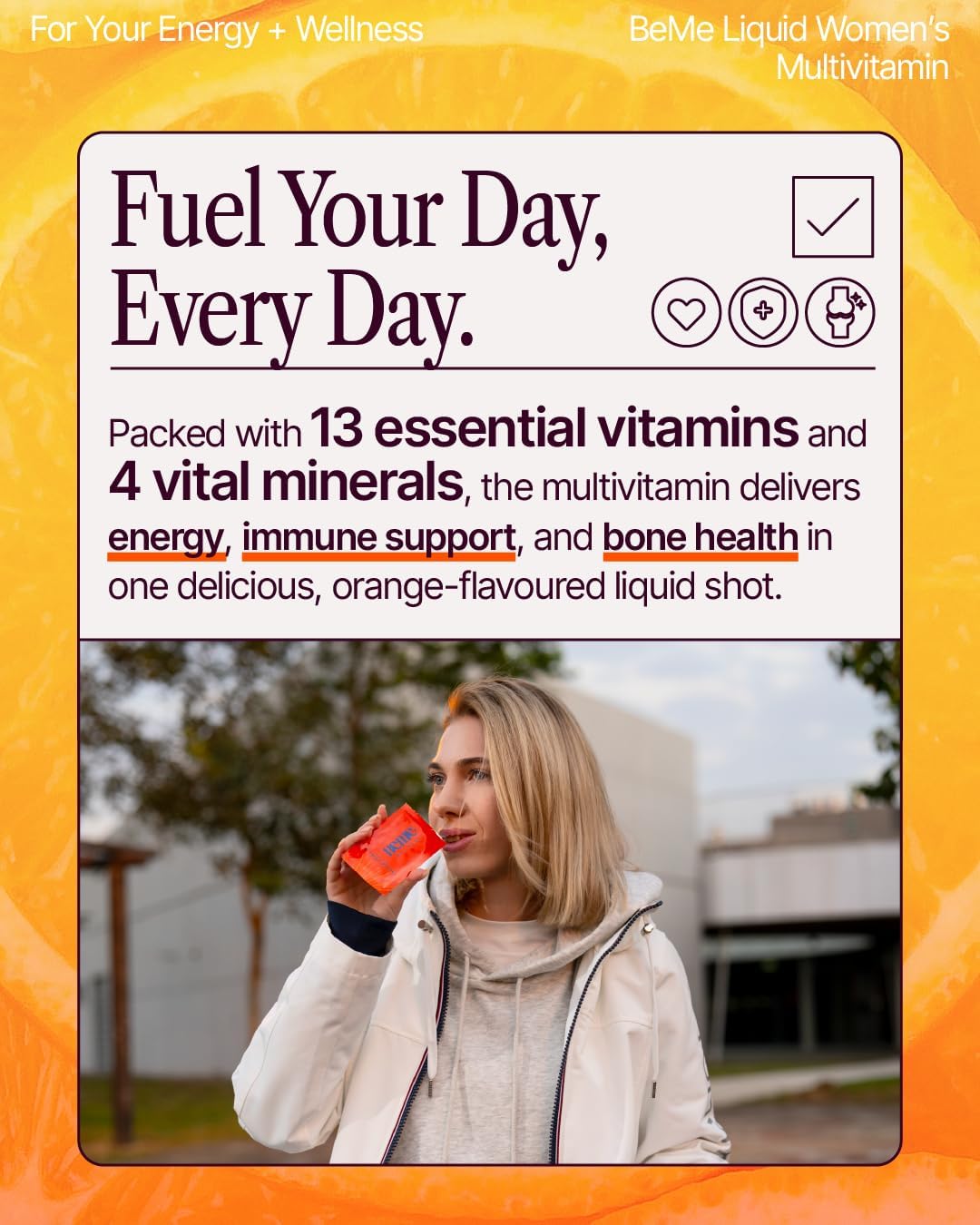 BeMe Multivitaminas líquidas para mujeres, sistema avanzado de sumi...