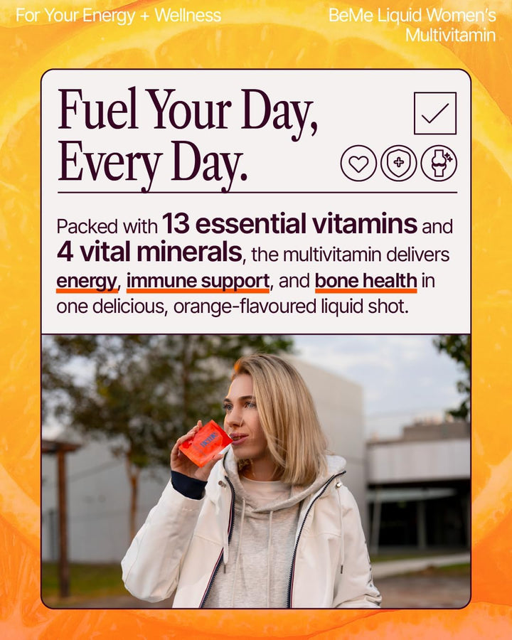 BeMe Multivitaminas líquidas para mujeres, sistema avanzado de sumi...