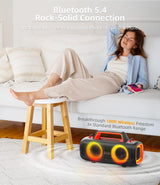Altavoz Bluetooth portátil inalámbrico, sonido fuerte de 140 W de p...
