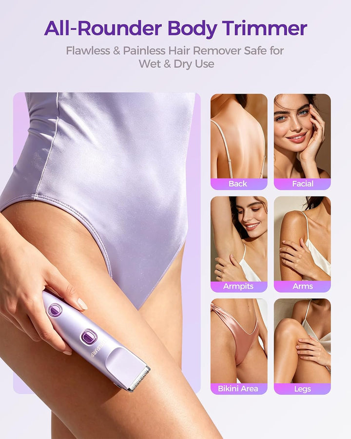 Recortadora de bikini para mujer, maquinilla de afeitar y afeitador...