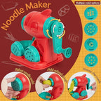 Clayo Juego de creaciones de cocina de lujo todo en uno para niños, máquina de helados, fideos y hamburguesas, kit de juego de comida de arcilla para modelar más de 40 piezas | Juguetes de masa