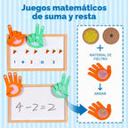 Ábaco de madera para matemáticas para niños - Pizarra negra de doble cara para niños pequeños