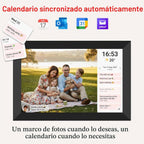 Frameo Marco de fotos digital WiFi de 10.1 pulgadas, marco de fotos digital de 32 GB con pantalla táctil IPS HD de 1280 x 800, montaje en pared con rotación automática, fácil de compartir fotos/videos