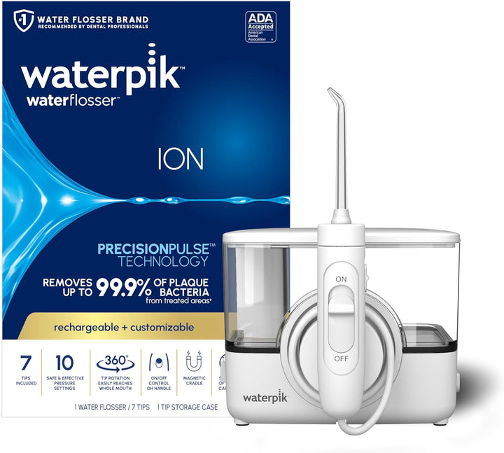 Waterpik ION - Irrigador dental profesional, recargable y portátil...
