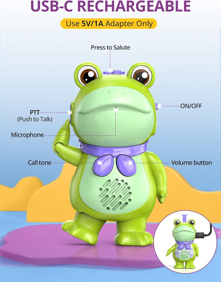 Inspireyes Walkie Talkies para niños recargables, paquete de 3, lin...