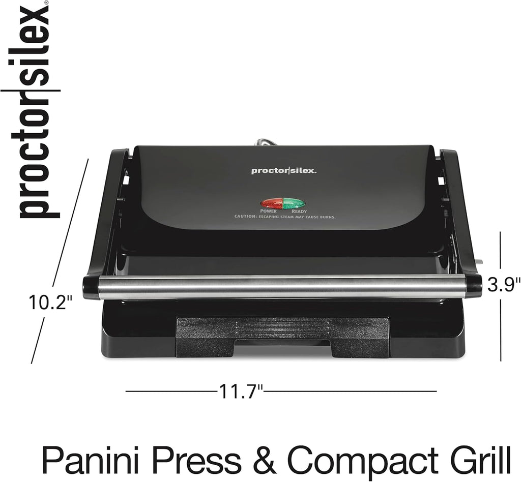 Proctor Silex Panini Press - Parrilla para sándwiches y parrilla eléctrica