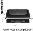 Proctor Silex Panini Press - Parrilla para sándwiches y parrilla eléctrica