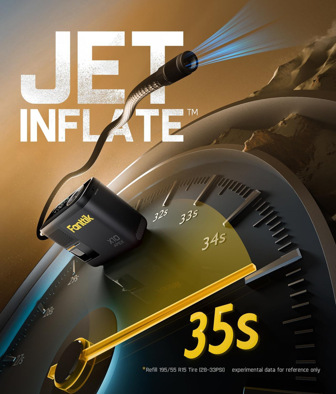 Fanttik X10 APEX - Inflador de neumáticos compresor de aire portáti...
