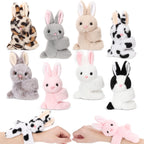 Liliful Paquete de 8 pulseras de peluche para niños, diseño de conejo