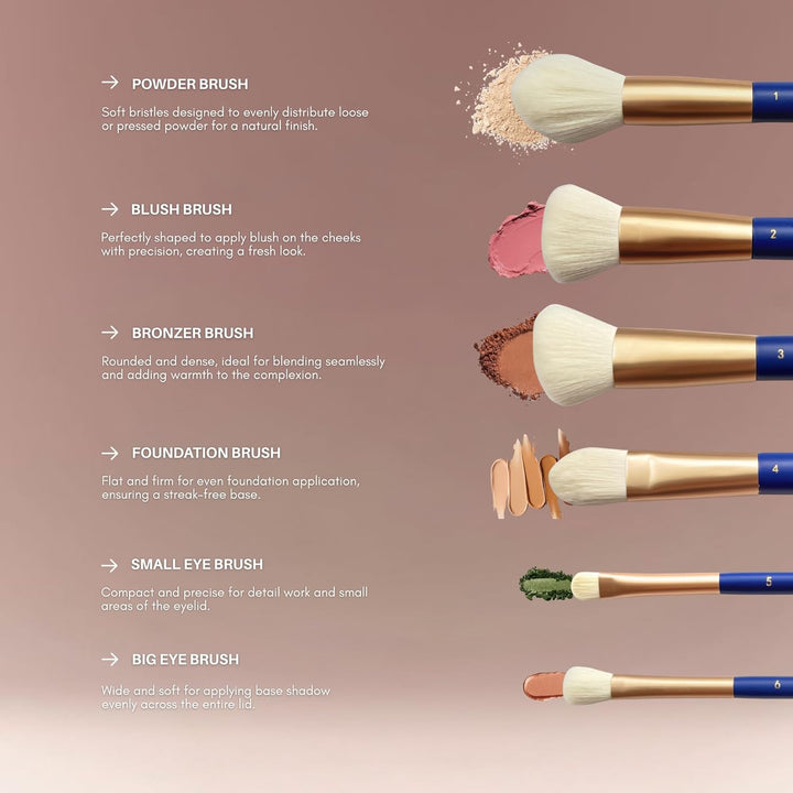 BERRY GOODS Juego de brochas de maquillaje de 12 piezas con fibras...