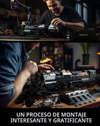 Nifeliz Locomotora Big Boy, juego de bloques de construcción de locomotora de vapor articulada, kit de exhibición de tren de vapor legendario para regalo (1,818 piezas)