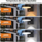 Lámpara Luces de pared para exteriores con sensor de movimiento, aplique de pared giratorio de 360°, 3000 K/4000 K/6000 K, luces LED cableadas para porche, accesorios de iluminación exterior