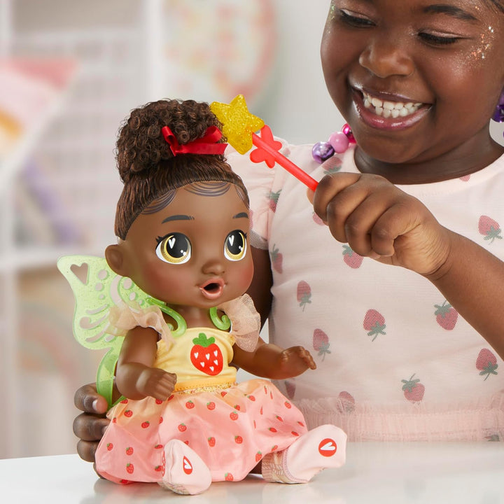 Muñeca Baby Alive Fairy Fashions Berry Boo con ropa y accesorios, p...