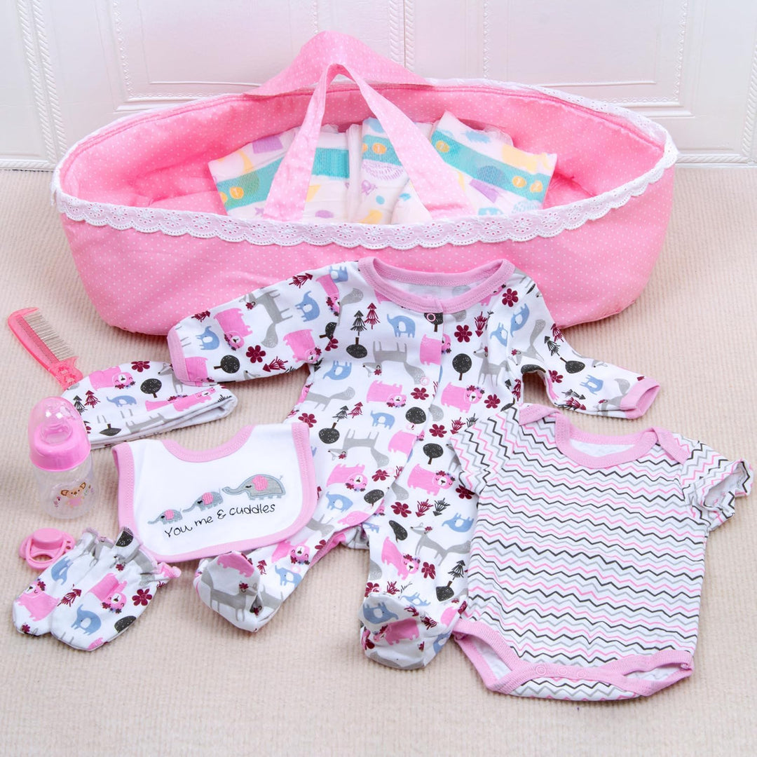13 piezas de ropa para muñeca Reborn de 17-22 pulgadas, elefante ro...