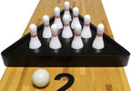 Juego de alfileres de bolos de tejo con 10 pines de bolos de madera dura de alta calidad, bola de boliche triangular Durabel de resina y bolsa de transporte, diversión para juegos de tejo