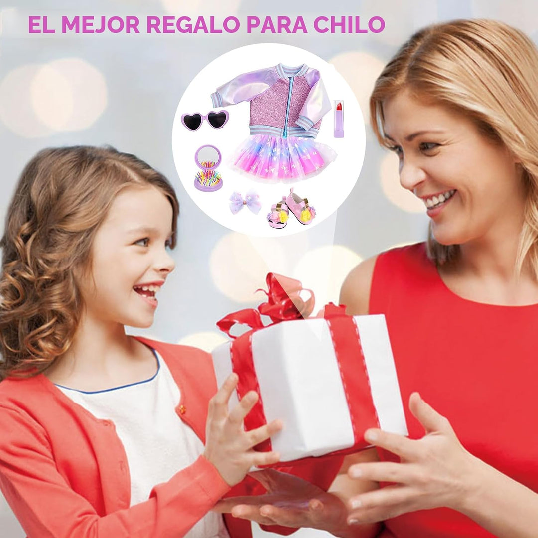 Set de Maquillaje y Ropa para Muñeca Americana de 18 Pulgadas Inclu...