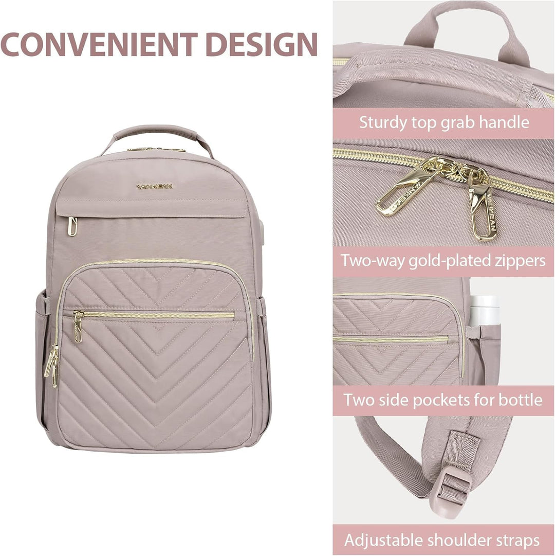VANKEAN Mochila para laptop de 17.3 pulgadas para mujer, bolsa de t...