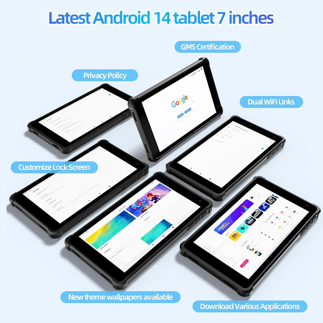 VASOUN Tablet Android 14 de 7 pulgadas, 8 GB de RAM 64 GB ROM, Octa...